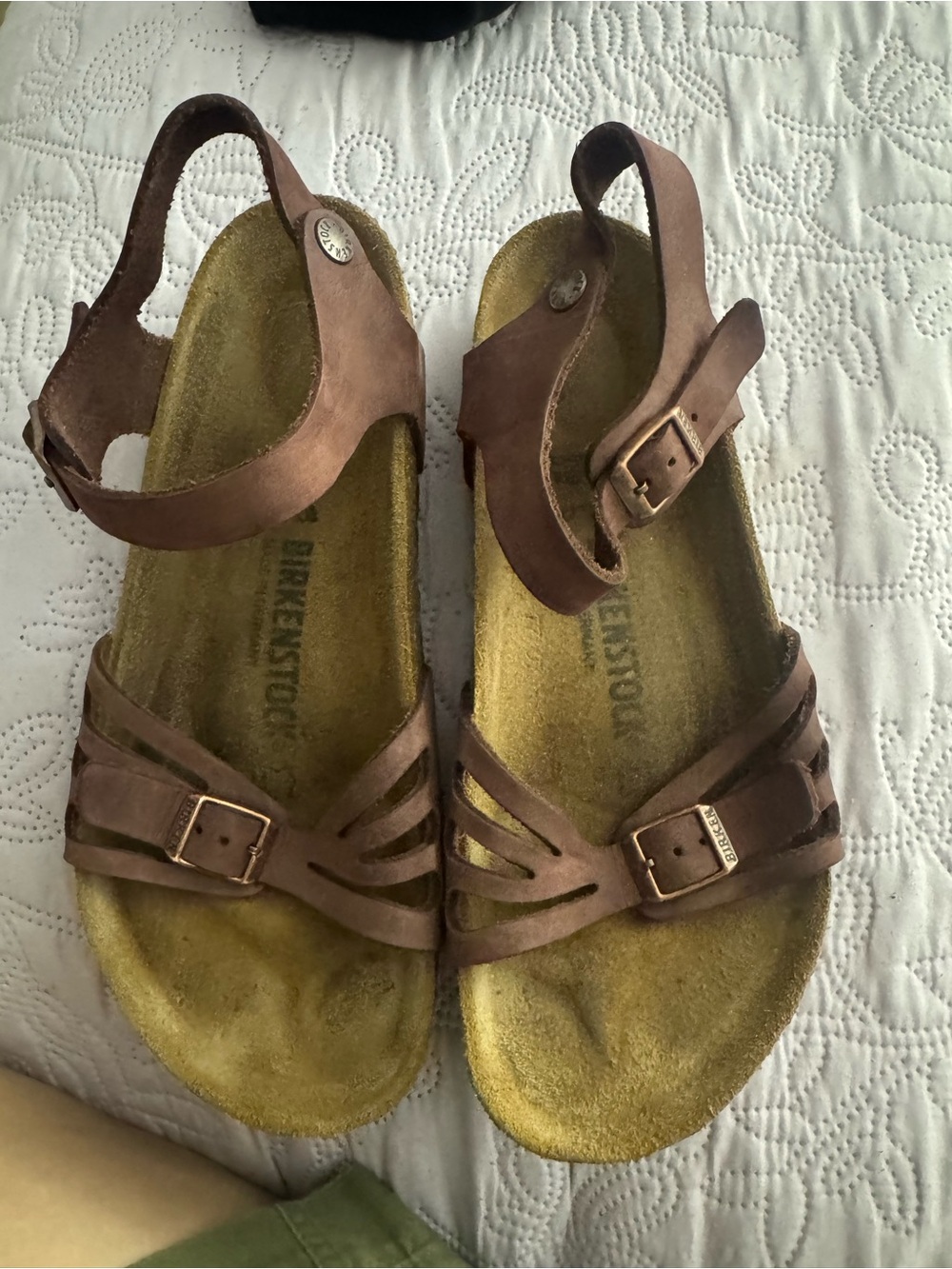 Birkenstock Brown Leather Strappy Slingback Sandals